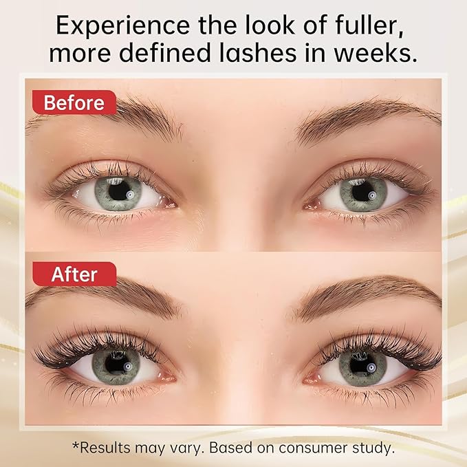 Eyelash Serum with Peptides & Biotin – Lash Enhancing Serum for Fuller-Looking Lashes, Helps Condition, Strengthen & Reduce the Look of Lash Breakage