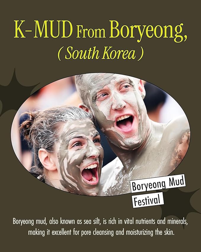 BRMUD Relief Mud Mask | Celeb's Choice Mud Mask - Body Mud Hydrating & Moisturizing Deep Pore Cleanser Face & Body Mask w/ 91.8% Nature-Derived Ingredients - K Beauty Body Mud (3.72 fl oz)