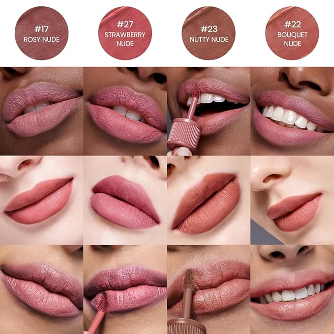 Peripera Ink the Velvet Lip Tint - High Pigment Color, Longwear, Weightless, Not Animal Tested, Gluten-Free, Paraben-Free (045 PINK BEIGE NUDE)