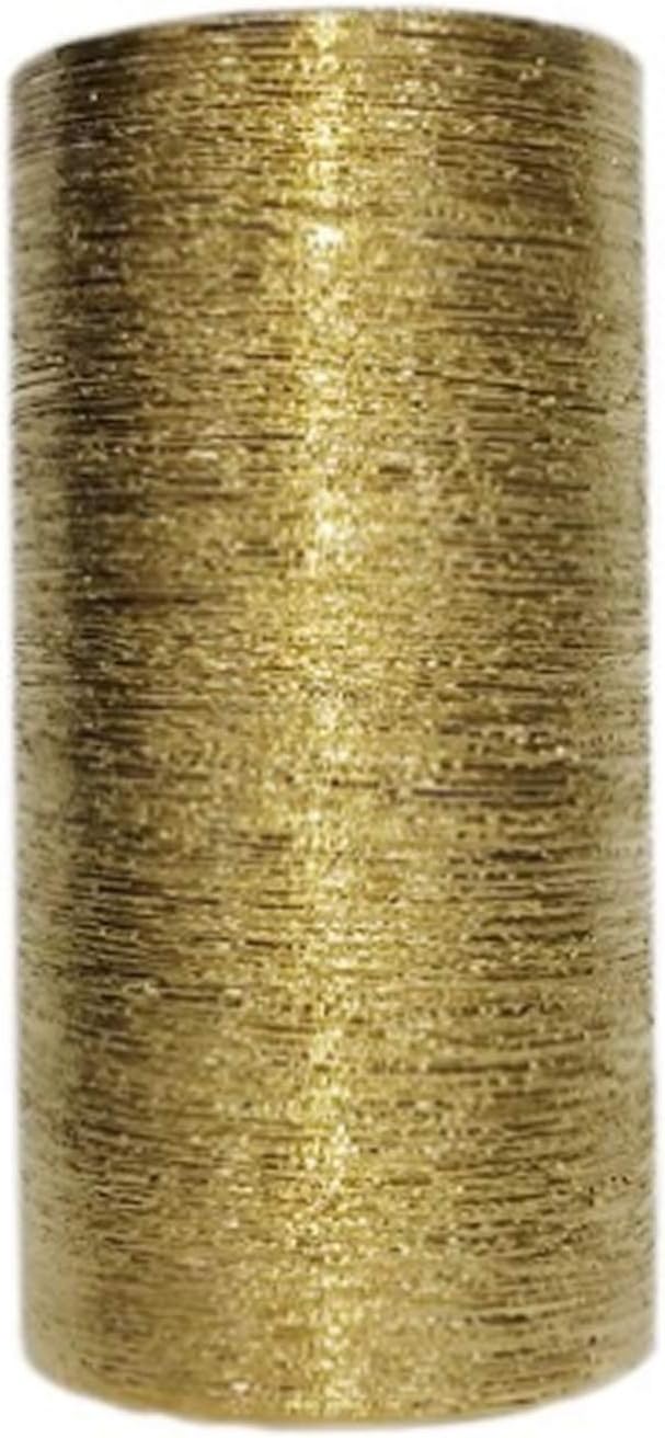 WGV Ceramic Cylinder Vase Width 4" Height 8" Elegant Unique Modern Matte Floral Container Planter Pot Centerpiece for Event Party Wedding Office Home Decor, Gold Textured 1 Piece