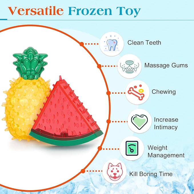 Pawaboo Pet Teether Cooling Chew Toys, Freezable Teething Toy for Puppies