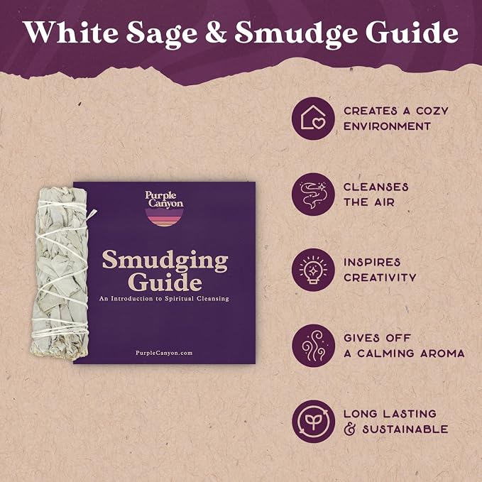 White Sage Bundle - 1 Pack - Sage Smudge Stick for Home Cleansing Incense Healing Meditation and California Smudge Sticks Rituals - 4 Inch