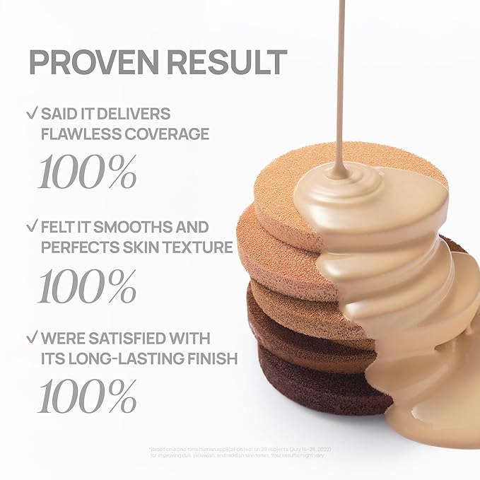 BANILA CO Covericious Ultimate Cover Cushion | Up to 100HR Long-Wear Foundation | 20 Shades for All Skin Tones | Matte & Lightweight Finish | Korean Cushion Foundation (14g / 0.49 oz), 28C CARAMEL