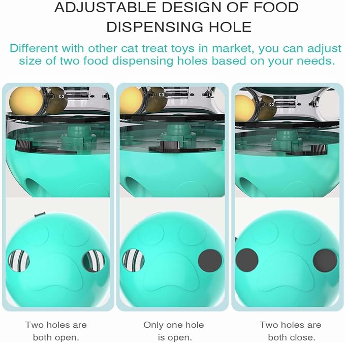Interactive Cat Toy for Indoor Cats Wobble Treat Dispenser Ball (Blue)