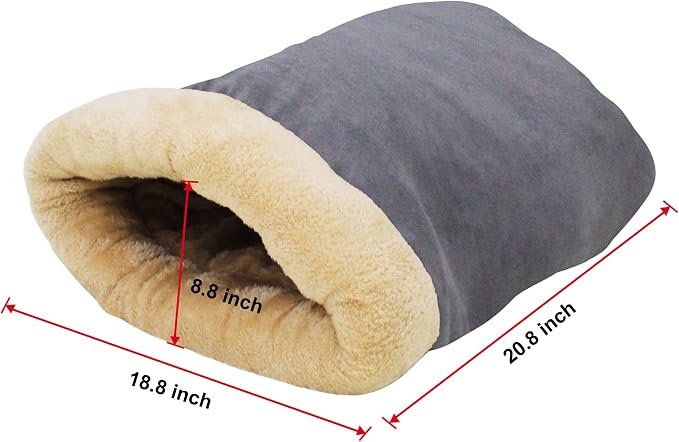4 in 1 Self Warming Burrow Cat Bed Hideway Sleeping Cuddle Cave | Keep Warming, Machine Washable, Easy to Clean, Soft & Comfortable, Pet Beds fo Cats & Dogs, Cozy Privacy Nook