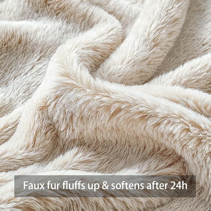 Fall Pumpkin Decorative Pillow Covers 16x16 Set of 2, Beige Soft Plush Faux Fur Wool Farmhouse Throw Cushion Cases for Autumn Thanksgiving Holiday Home Decorations