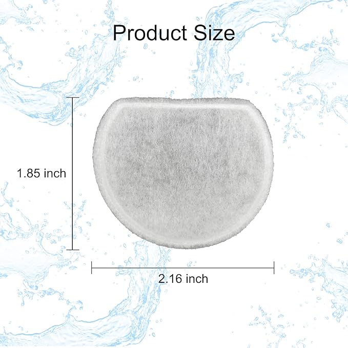 32 Pack Pet Fountain Replacement Filters, 16 Carbon and 16 Foam Pre-Filters | For Select Ceramic and Stainless Pet Fountains; Carbon Reduces Odors, Foam Catches Hair and Debris to Support Pump Care