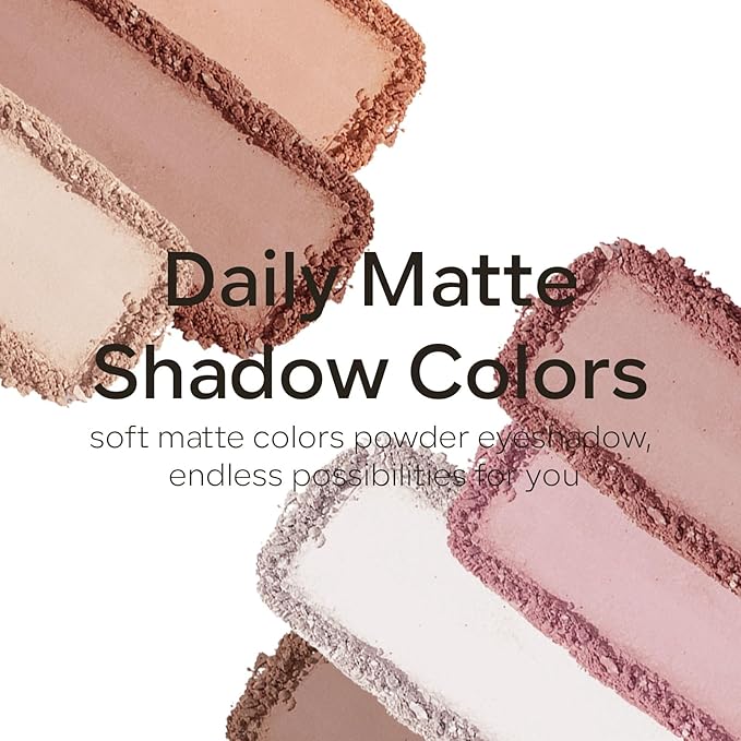 KYDA Taupe Brown Matte Eyeshadow Single, Mauve Brown Eyeshadow Compact, Ultra-fine Lightweight, Crease-proof High Pigmented Formula, Matte Mini Eyes Makeup, Purple Lilac