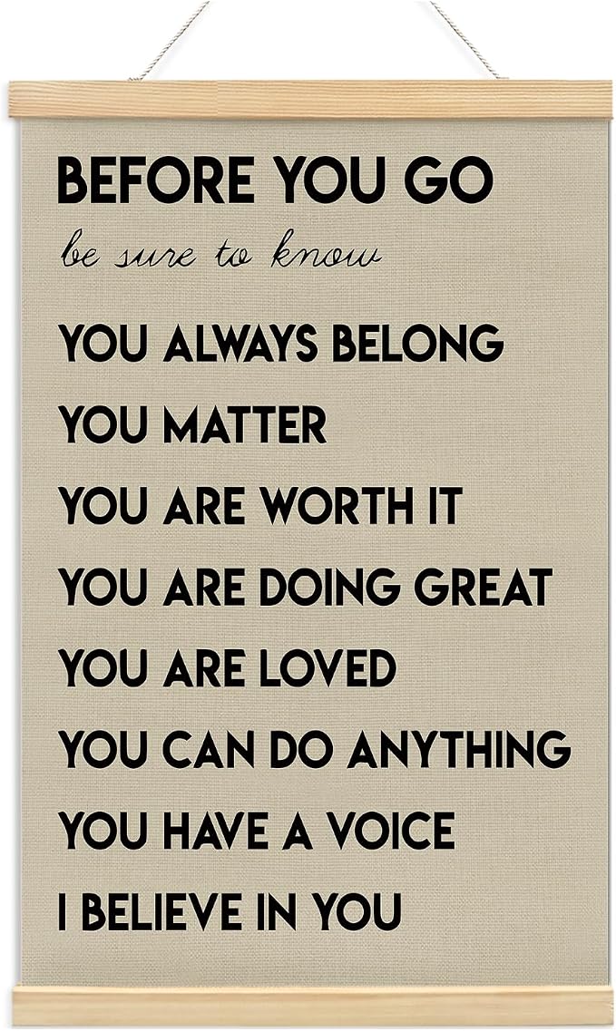 foedor Affirmations Mental Health Posters Playroom Wall Decor,16x24 Inch | Positive Wall Sign Decor Posters for Health Office, Inspirational Wall Art for Office Bedroom Kids Playroom Wall Decor