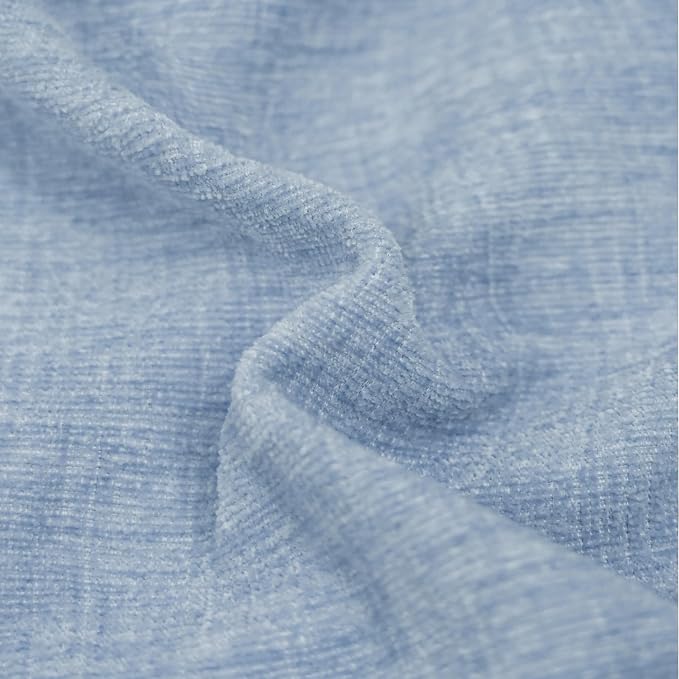 CaliTime Decorative Couch Throw Pillow Covers 20 X 20 Inches Baby Blue | Pack of 2, Cozy Chenille Cushion Cases, Cotton Thread Stitching Edges, for Sofa Bed Living Room Farmhouse