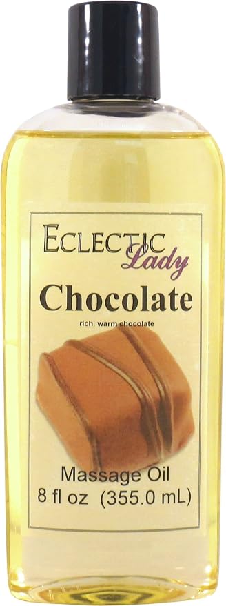 Chocolate Massage Oil, 8 oz, With Sweet Almond Oil and Jojoba Oil