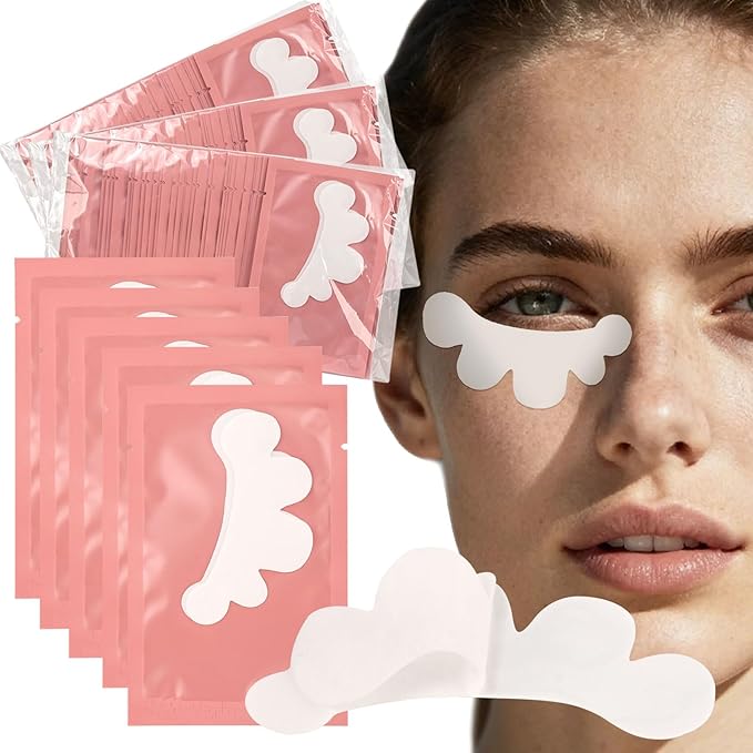 Upgraded 150 pairs Under Eye Gel Pads Eyelash Extension Lint Free Gel Patches for Eyelash Extension Supplies Tools (Pink)