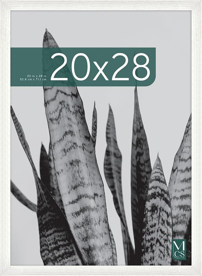 MCS Studio Gallery 20x28 Poster Frame Natural Woodgrain Engineered Wood, Vertical & Horizontal Wall Hanging Large Picture Frame for Photos, Posters & Art Prints (2-Pack)