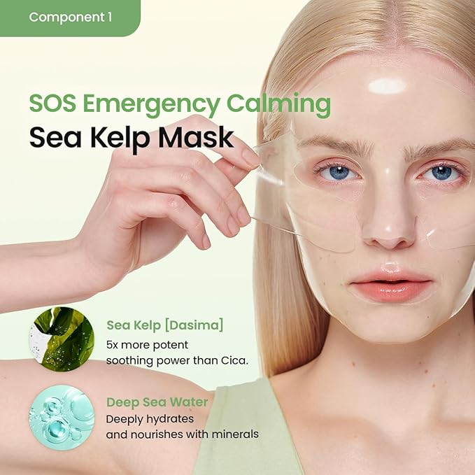 BIODANCE Soothing & Renewal Duo: Sea Kelp & Caviar PDRN Real Deep Overnight Gel Mask for Glass Skin, Korean Skin Care, Valentines Day Gifts for Her, Skin Care Set