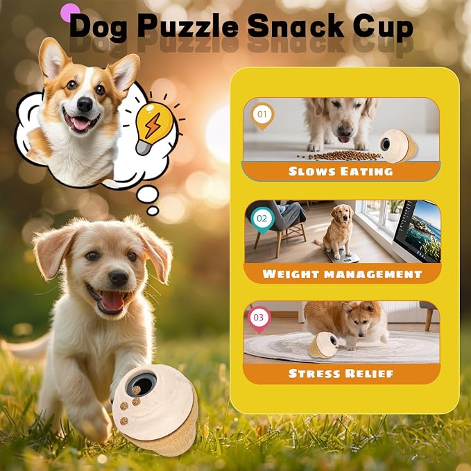Interactive Dog Licking Toy for Mental Stimulation - Frozen Treat Dispenser Cognitive Dog Enrichment Toys, A licking toy for small and medium-sized dogs, Anti-boredom dog toys, easy-to-clean dog toys
