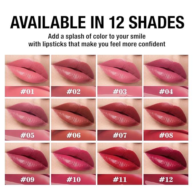 Jolilab 2 Colors Cream Texture Lip Gloss Set - Highly Pigmented,Hydrating, Moisturizing Makeup for Women(#3+4)