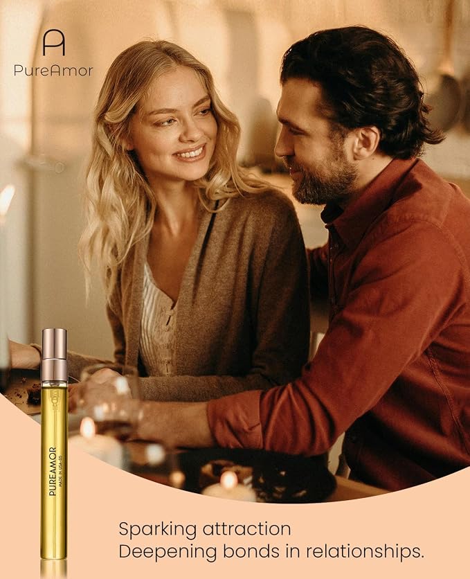 PUREAMOR Pheromones Perfumes for Women, Velvet Oriental Floral with Tuberose, Coffee &Tonka Bean, 0.34fl. Travel Perfume Oil Spray, Pheromone Cologne(No.98)