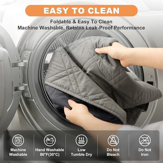 100% Waterproof Dog Bed Cover Pet Blanket Light Gray+Gray, 35"x71" | ,7-Layer Reversible Couch Covers for Dogs Met for Sofa Furniture Car Camping