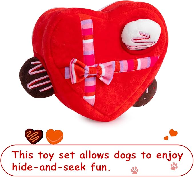 Hollypet Squeaky Hide and Seek Dog Toys for Small and Medium, Chocolate