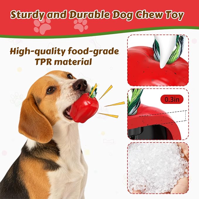 Tough Dog Chew Toys Indestructible Squeaky Toys for Aggressive Chewers Outdoor Swimming Interactive Tough Chew Toys for Medium and Large Dogs