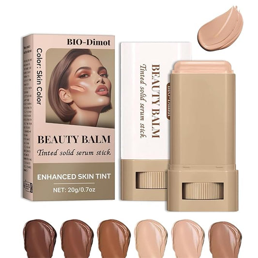 Tinted Solid Serum Foundation Stick – Skin Color | Lightweight Buildable Coverage, Natural Finish, 20g Travel-Friendly Makeup Stick for All Skin Types (Skin Color Shade)