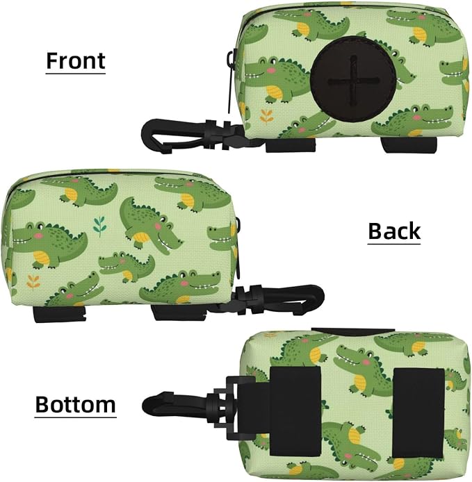 Dog Treat Pouch Dog Poop Bag Holder For Leashes Puppy Supplies for Training and Walking Cute Crocodile Cartoon Travel Accessories
