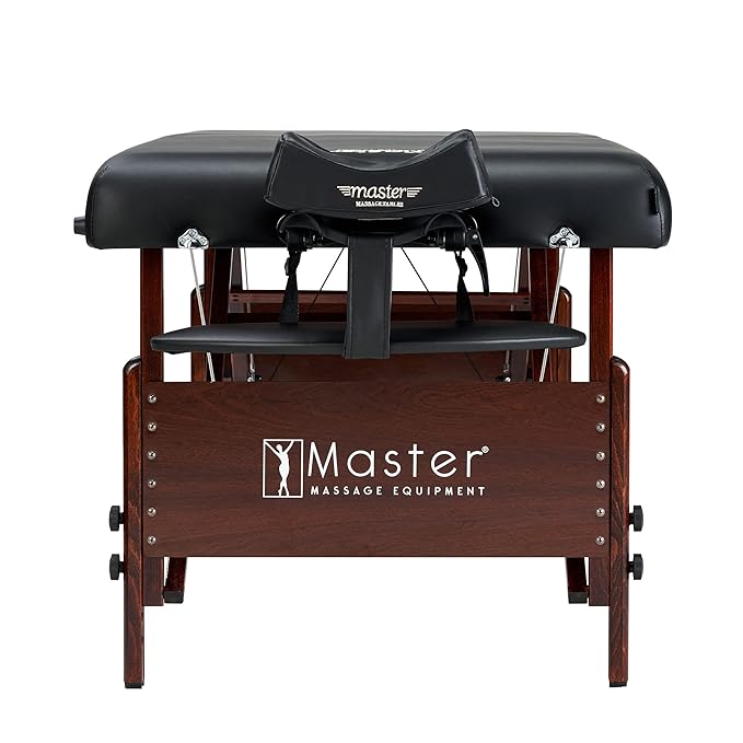 Master Massage Del Ray Pro 30" Portable Massage Table, 750lbs Capacity, Black