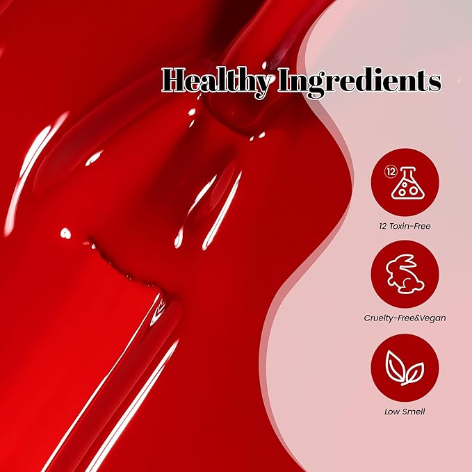 YTD Likomey Chili Red Gel Nail Polish,15ml Salon Home DIY Nail Art Manicure and Pedicure Fall Winter Soak Off UV Color Varnish,CS447