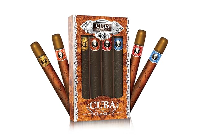 Cuba Original 4-Piece Set for Women, 4 X 1.17 Oz (Gold/Blue//Red/Orange)