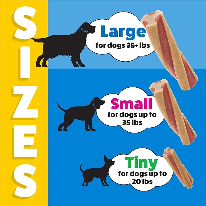 Purina Busy with Beggin Twisted Dog Treats, with Real Bacon, 10 ct Pouch | Bacony dog treat wrapped around long-lasting Busy chew, rawhide free, with no artificial flavors, made in the USA