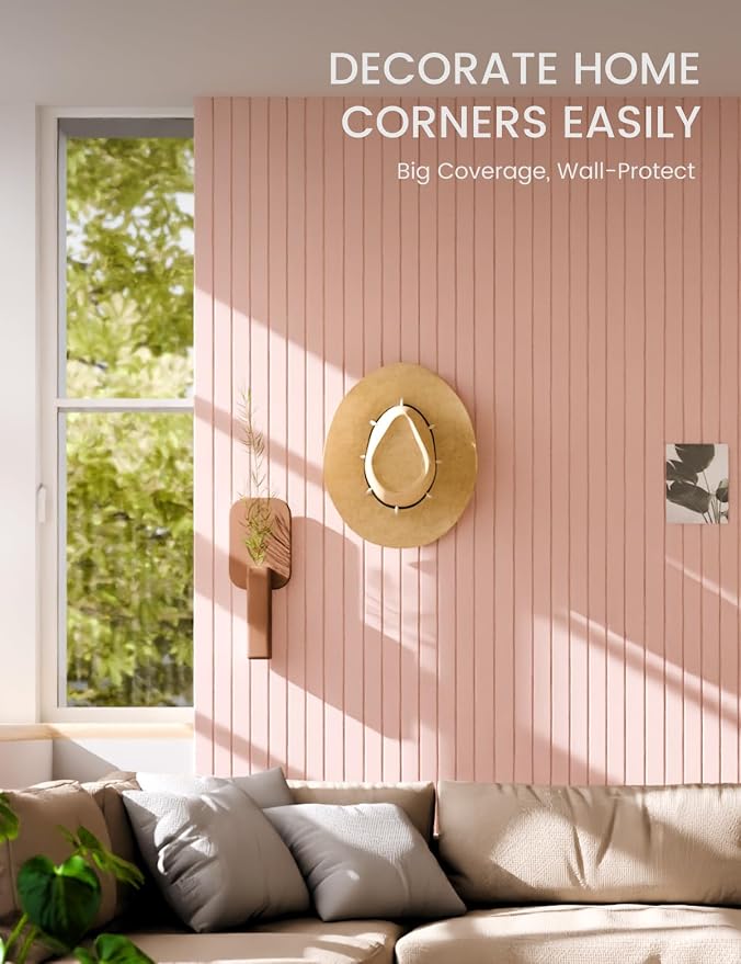 Fluxynara 36" x 24" Large Felt Bulletin Board, Pink | 6 Pack Cork Board Alternative with 30 Safe Adhesive Tabs, Pin Boards for Wall Decor, Home, Office, Classroom,Dorm