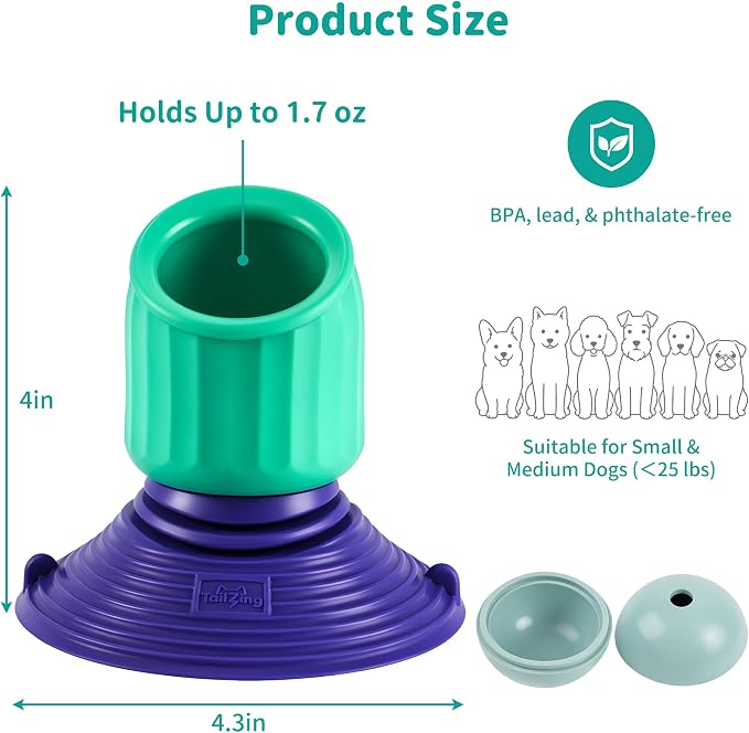 Freezable Dog Licking Toy Set with Suction Cup & Silicone Treat Mold