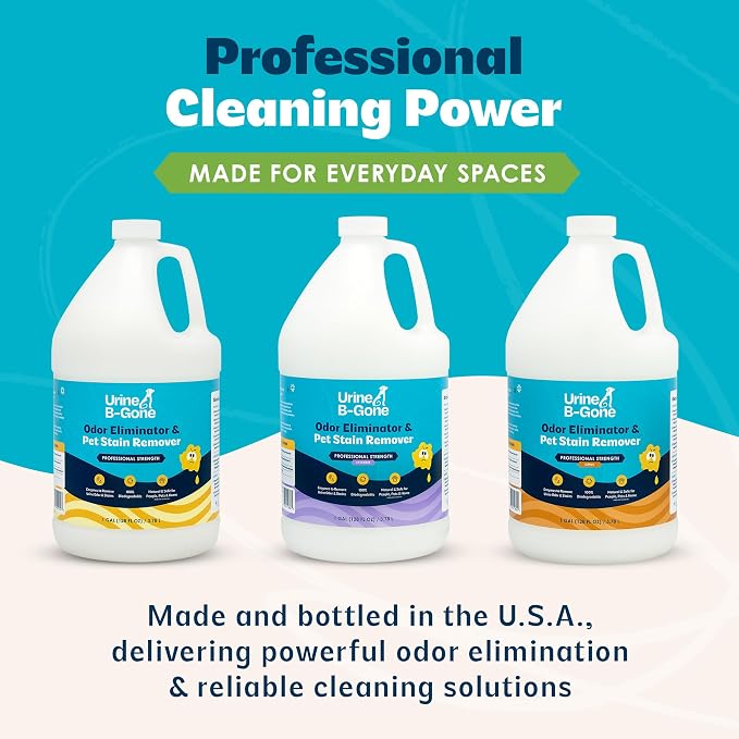 Urine B-Gone Enzyme Cleaner for Human, Cat & Dog Urine, Original, 1 Gallon | Enzyme cleaner for human, cat and dog urine on laundry, carpets and more; original scent, 1-gallon size.