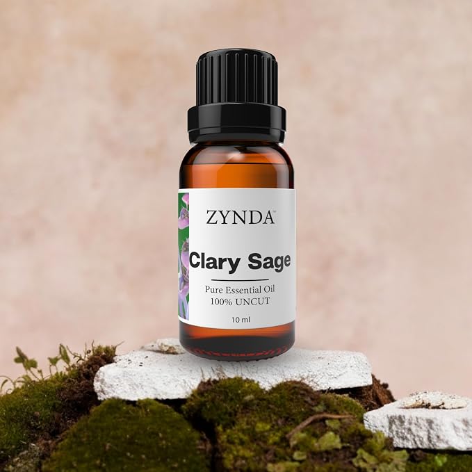 Clary Sage Essential Oil – 100% Pure & Organic | Calming Clary Sage Oil for Skin, Hair & Diffuser | Relaxing Aromatherapy Blend | Lab-Tested Essential Oils – Made in USA, 10mL