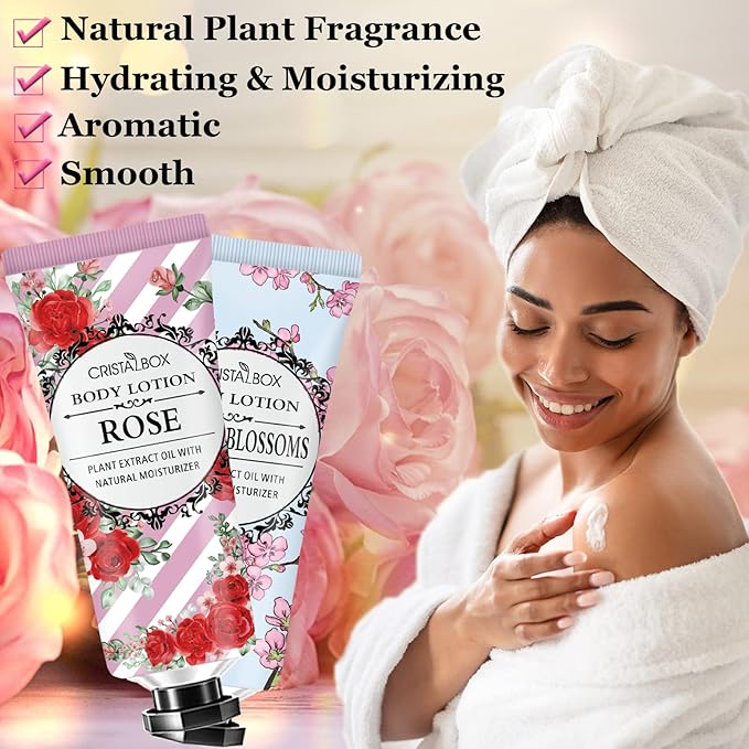 36 Pack Lotion for Dry Skin,Body Lotion for Women and Men,Mothers Day Gifts,Teacher Appreciation Gifts,Nurse Gifts,Natural Plant Scented Body Moisturizer Shea Butter,Body Cream Travel Size Lotion Bulk