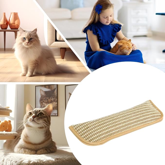 Sisal Catnip Pillow Cat Nail File Scratcher Sisal Teeth-Cleaning Scratching Pad for Kittens & Small Cats Interactive Play & Stress Relief for Indoor Pets