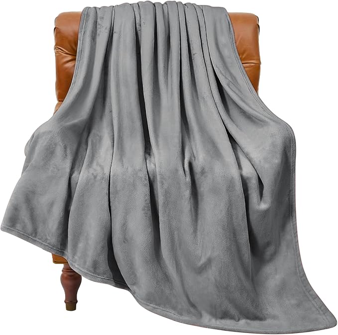 BEDELITE Fleece Blanket Soft Plush Twin Size Blanket Grey 60"x80" | Ultra Soft Fleece, Plush Microfiber, Lightweight Warmth, All Season Comfort, Fade Resistant, Machine Washable, Couch Sofa Bed