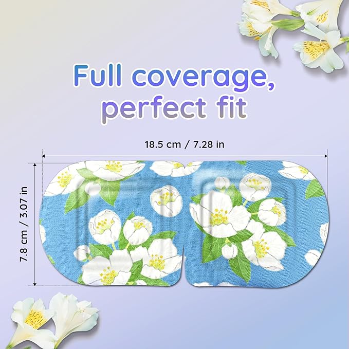 BLOOMORA 16 Pack Steam Eye Mask Variety Set Lavender Chamomile Jasmine and Unscented, Heated Eye Masks for Dry Eyes Puffiness and Relaxation, Self Heating Warm Compress for Sleep and Travel