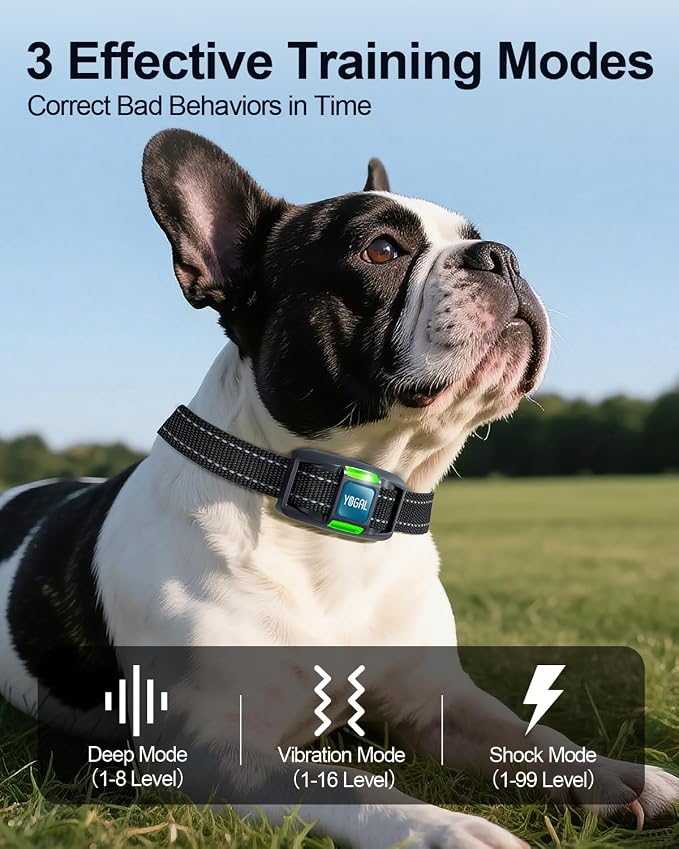 Dog Shock Collar - 3300FT Dog Training Collar with Remote Innovative IPX7 Waterproof with 3 Training Modes, Rechargeable E-Collar for All Breeds (Blue)