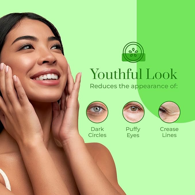 Clear Beauty Cucumber & Aloe Under Eye Patches for Puffy Eyes and Dark Circles – Dermatologist Tested, Anti Aging Korean Skin Care – Cooling Treatment for Eye Bags and Fine Lines – Clean Vegan 5 Pairs