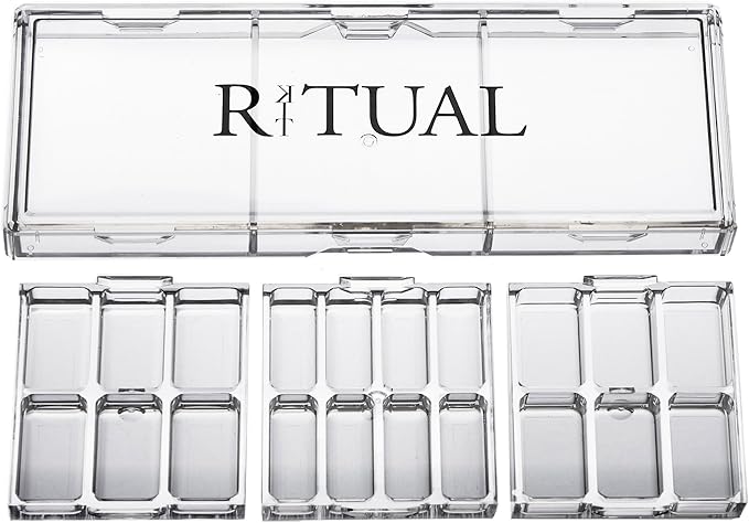 Empty Makeup Palette | 20 Wells | Modular Interchangeable Depotting System | Ritual Pro Palette 3 | Sample Bundle, Lipstick, Creams, Alcohol based makeup and paint, watercolor, Gouache, Acrylic paint