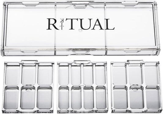 Empty Makeup Palette | 20 Wells | Modular Interchangeable Depotting System | Ritual Pro Palette 3 | Sample Bundle, Lipstick, Creams, Alcohol based makeup and paint, watercolor, Gouache, Acrylic paint