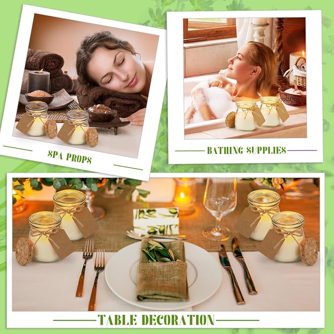 MTLEE 24 Pcs Wedding Jar Candles for Guests Wedding Candle Gift Natural Wax Candles with DIY Tag Cards for Bridesmaid Baby Shower Party Favors Home Supply Decor, Scents of Vanilla/Lilac/Jasmine