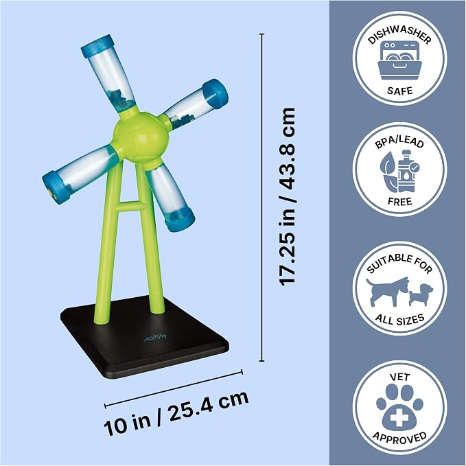 TRIXIE Windmill Strategy Game, Beginner Dog Puzzle Toy, Level 1 Activity, Treat Puzzle, Interactive Play, Dog Enrichment