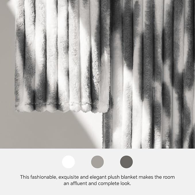 BEDELITE Striped Fleece Throw Blanket, Black&White, 50"x60" | 300GSM Microfiber Fleece, Soft Cozy, Lightweight Warm, Double-Sided Plush, Machine Washable, Gift, Room Decor, for Couch Sofa
