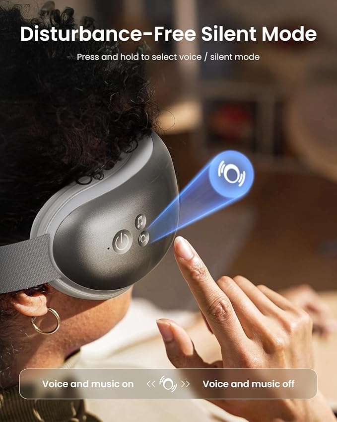 RENPHO Eyeris 1 Eye Massager with Heat, Christmas Birthday Gifts for Women Men Mom Dad Her Him, FSA Eligible HSA Eye Mask for Migraine, Smart Sleep Mask for Dry Eyes Relax, Reduce Strain