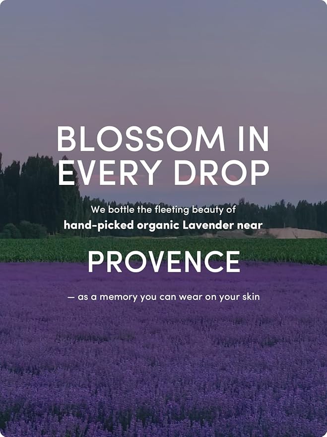 Kustie Lavender Petal Body Wash with 345 Real Provence Petals, Tea Tree Oil, Squalane & Hyaluronic Acid | Acne-Fighting, Calming & Hydrating Cleanser | Vegan, Sulfate-Free | 12.8 Fl Oz