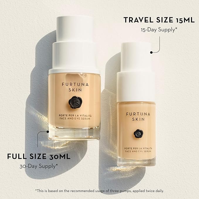 Furtuna Skin Face & Eye Serum - Dual-Use Formula to Lift, Reduce Puffiness and Even Tone, Wild-Foraged Botanicals, Vegan, Dermatologist Tested, EWG Verified, 30ml