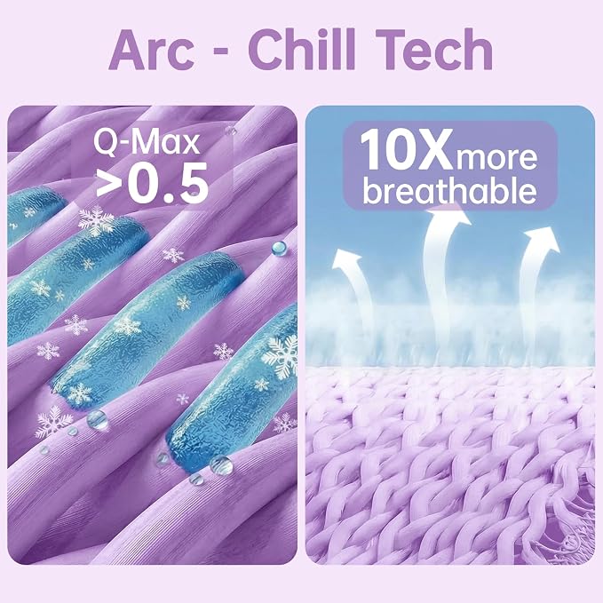 Guohaoi Cooling Blanket for Hot Sleepers and Night Sweats 90"x108" King | Arc-Chill Q-Max >0.5 Cool Fiber,100% Oeko-Tex Certified Lightweight Summer Blanket for Travel/Outdoor Ultra Cold Breathable