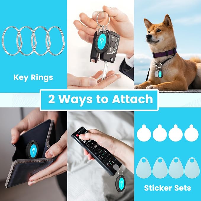 Esky Key Finder Locator with 80dB Noise Sound Item Trackers 4 Receivers | Wireless Key Finders with 131ft Range Beeper Tags & Flashlight for Finding Keys Wallet Remote Control Pet Phone